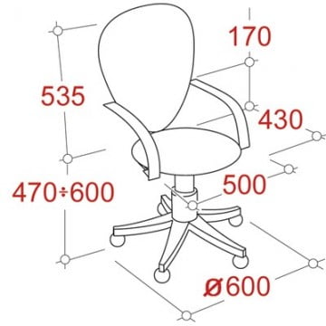 Кресло офисное EasyChair UA_JUPITER 508873 Бордо
