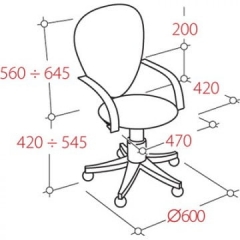 Кресло офисное EasyChair UA_Prestige Ткань 501764 Черная