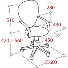 Кресло офисное EasyChair UF2_Фактор 369100 Черный