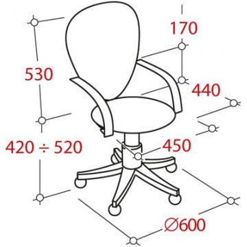 Кресло офисное EasyChair UP_Энтер 289764 Черный Серый