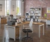 Стол прямой на металлоопорах POINTEX TES28412739 Орех