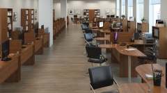 Стол эргономичный правый POINTEX TRD29615503 Орех