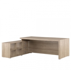 Стол письменный на опорной тумбе, левый POINTEX SOL29711401 Вяз