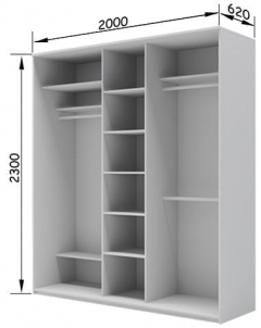 Шкаф-купе Аллоджио Хит-24-20-151 Аруба Венге