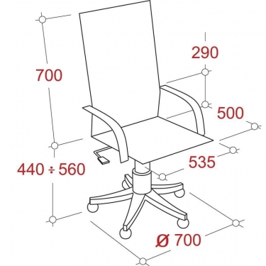 Кресло руководителя EasyChair EChair-633 TR 470980 Черное