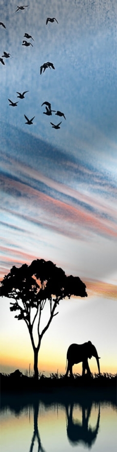 Шкаф со встроенной гладильной доской Shelf-on Iron Slim Print левый Беленый дуб