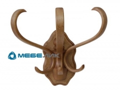 Вешалка настенная Мебелик В 3Н Светло-коричневый