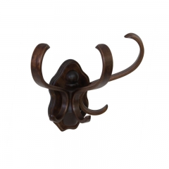 Вешалка настенная Мебелик В 3Н Тёмно-коричневый