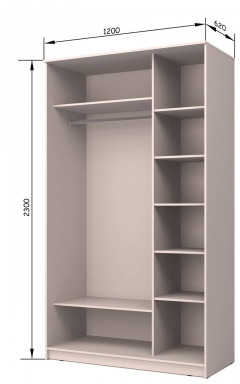Шкаф-купе Аллоджио Хит-24-12-77 Париж Ясень шимо светлый