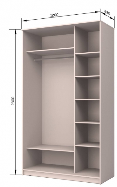 Шкаф-купе Аллоджио Хит-24-14-77 Лондон Аруба Венге