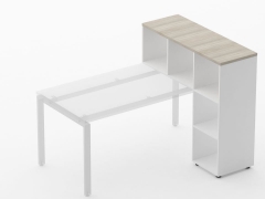 Стеллаж к столу Персона Грата Deka 9.08.12 Дуб Сантана светлый/Белый