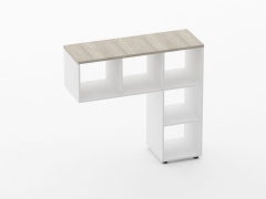 Стеллаж к столу Персона Грата Deka 9.08.12 Дуб Сантана светлый/Белый