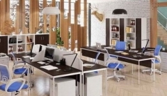 Стол прямой Skyland IMAGO-S СП-1S венге магия белый полуматовый