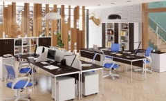 Стол прямой Skyland IMAGO-S СП-2SD венге магия белый полуматовый