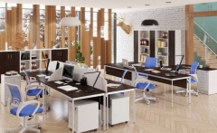 Стол прямой Skyland IMAGO-S СП-3SD венге магия белый полуматовый