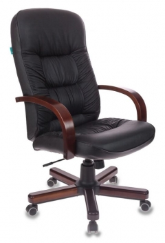 Кресло руководителя Бюрократ Бюрократ T-9908/WALNUT Черный