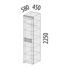 Шкаф-пенал лев/прав Витра Тиффани 93.10