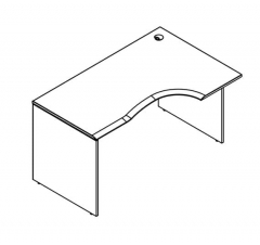 Стол письменный эргономичный правый Skyland WCET 149 R Дуб сонома