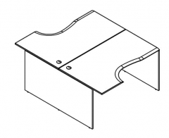 Двухместная рабочая станция Skyland W2CET 169.2 Дуб сонома