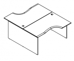 Двухместная рабочая станция Skyland W2CET 149.3 Дуб сонома