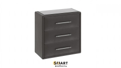 Комод со стеклом SMART мебель Элис Темный