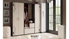 Набор мебели для прихожей SMART мебель Витра 2 Венге Цаво Дуб Белфорт с рисунком