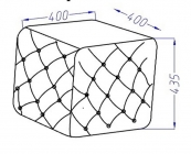 Пуф Яна Лючия 202 квадратный Темно-коричневый