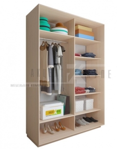 Шкаф-купе 2-х дверный Акцент Купе Акцент-Сим ДЗ 1600х600 Венге