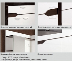 Комплект мебели для прихожей Яна Ронда 1 Венге Белый глянец