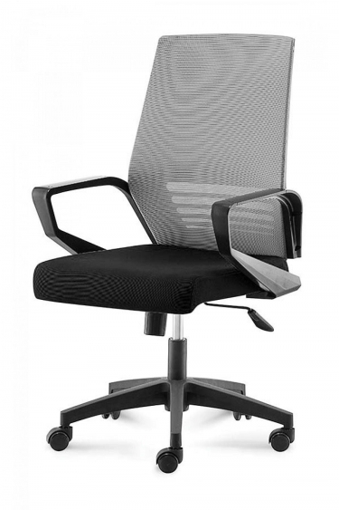 Кресло офисное Норден Эрго LB B909-FX363-3 FX363-1 Черный пластик Серый Черный