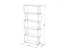 Стеллаж Мебельсон Стойка 6 Дуб Млечный