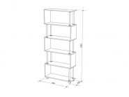 Стеллаж Мебельсон Стойка 6 Дуб сонома