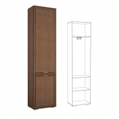 Пенал платяной с выдвижной штангой Domani Ливорно ЛШ-2 Дуб сонома