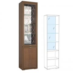 Пенал с витриной Domani Ливорно ЛШ-4 Орех донской