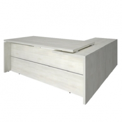 Стол руководителя Рива YALTA LT-C 22 L Снежная Платина