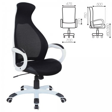 Кресло офисное BRABIX BRABIX Genesis EX-517 Черный-белый