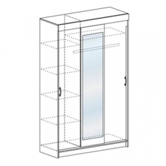 Шкаф-купе Стендмебель Басса ШКК 551 Ясень шимо/дуб сонома