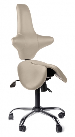 Раздвоенное кресло-седло со спинкой Gravitonus EZDuo Back Бежевый