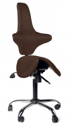 Кресло-седло со спинкой Gravitonus EZSolo Back Коричневый