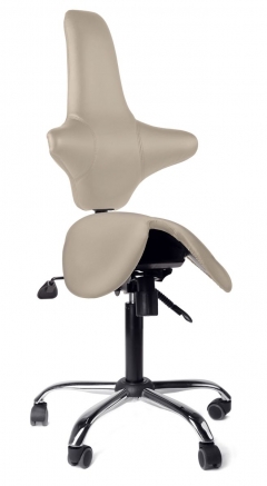 Кресло-седло со спинкой Gravitonus EZSolo Back Бежевый