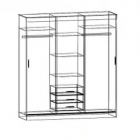 Шкаф-купе Стендмебель Лидер 3 Ясень шимо темный-светлый