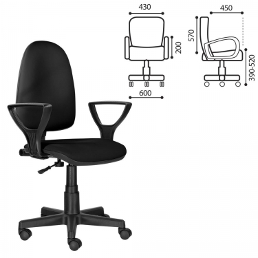 Компьютерное кресло BRABIX BRABIX Prestige Ergo MG-311 экокожа Черный