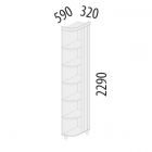 Стеллаж угловой лев/прав Витра Катрин 92.17 Дуб венге Белый песок Браун вуд