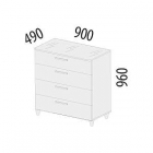 Комод Витра Катрин 92.18 Дуб венге Белый песок Браун вуд