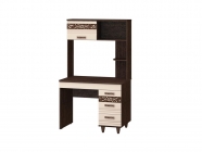 Стол компьютерный с надстройкой Витра Катрин 92.26+92.27 Дуб венге Белый песок Браун вуд