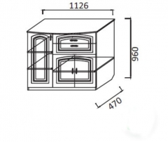 Комод Марибель В-2 Орех итальянский Н Мария луиза