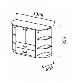 Комод Марибель Комодино-3 Рамух Сандал