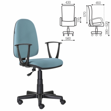 Кресло компьютерное BRABIX BRABIX Prestige Start MG-312 Бирюзовый