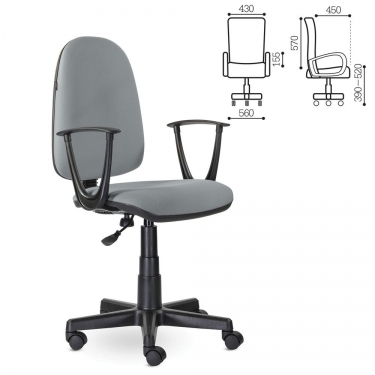 Кресло компьютерное BRABIX BRABIX Prestige Start MG-312 Серый