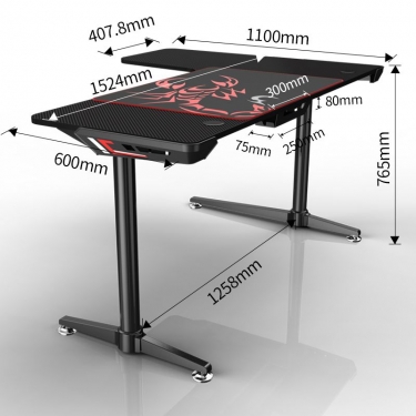 Геймерский стол Eureka Eureka L60 Черный